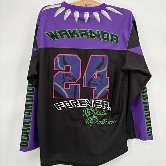 BLACK PANTHER Headgear Classics Hockey Purple/Black Jersey Never Worn Size Small - Picture 6 of 10